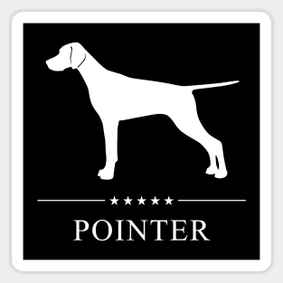 Pointer Dog White Silhouette Magnet